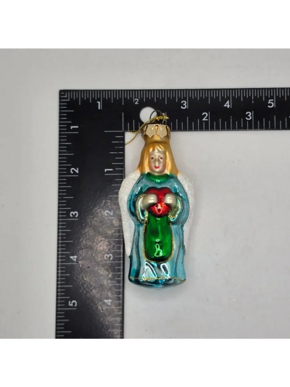 Christmas Ornament Glass Angel Heart Thomas Pacconi Museum Series 2003 Vintage